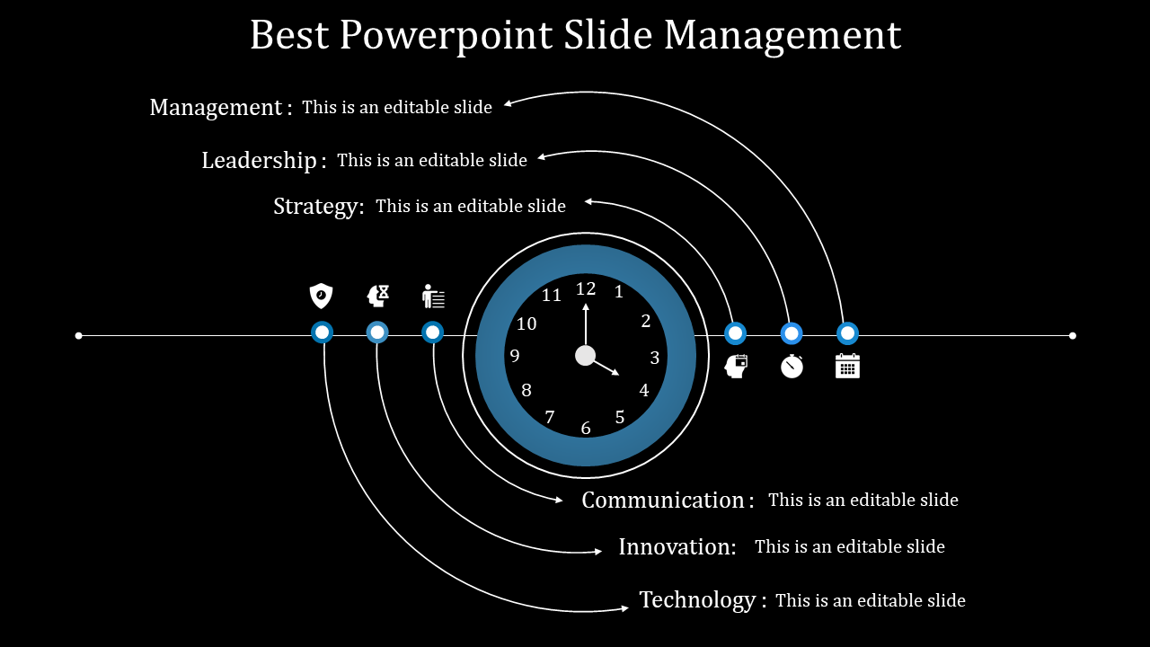 powerpoint slide management-blue